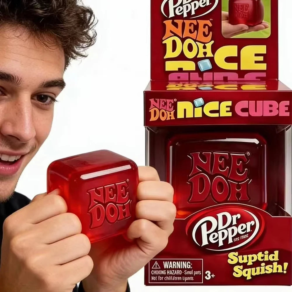 Needoh Nice Cube Sensory Stress Reliever Fidget Tool For Anxiety & Focus Desk Sensory Cube For Adults & Kids Birthday Gift