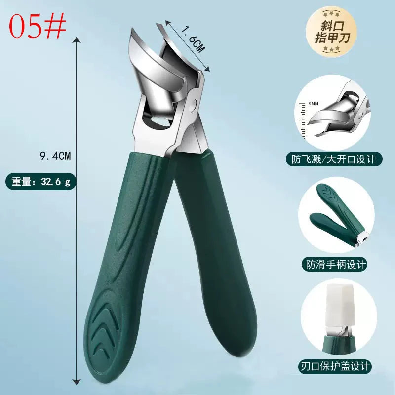 25° Slant Edge Nail Clipper Wide Opening Stainless Steel Professional Ingrown Toenail Tools Eagle Beak Oblique Toe Nail Trimmers