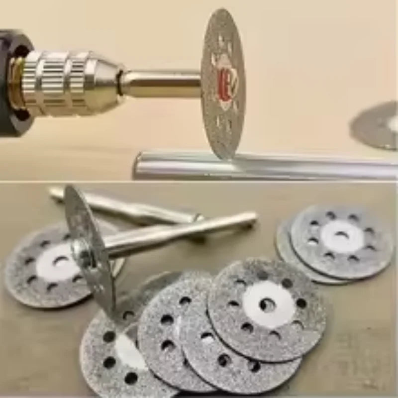 22mm Diamond Cutting Disc 3mm Grinding Wheel Mandrel for Metal Cutting Rotary Tool Electric Grinder Parts
