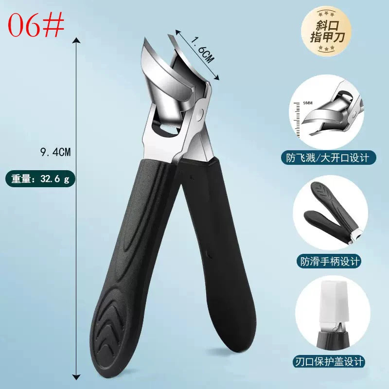 25° Slant Edge Nail Clipper Wide Opening Stainless Steel Professional Ingrown Toenail Tools Eagle Beak Oblique Toe Nail Trimmers